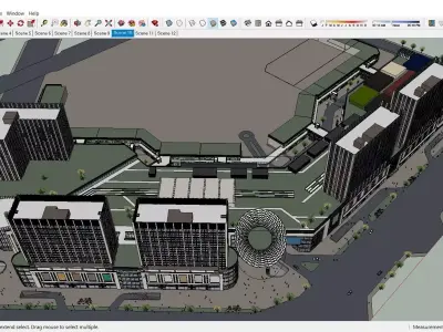 Sketchup Commercial Complex 165 3D model