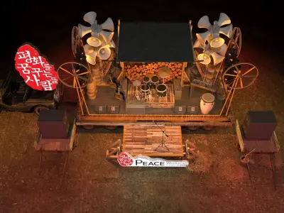 parade stage 3D model