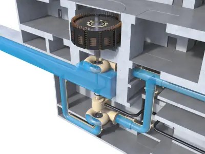 Pumped Storage hydroelectric Power Plant  3D model