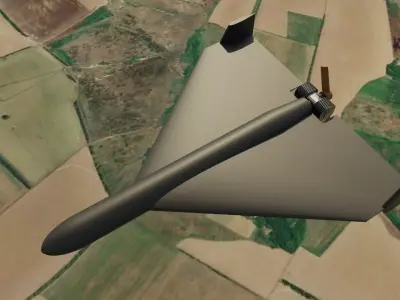 Shahed 136 Geran 2 Low poly model Free low-poly 3D model