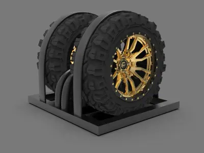 Fuel Rebel Alloy Wheel 3D model