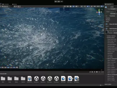 Ocean Water shader URP 3D model
