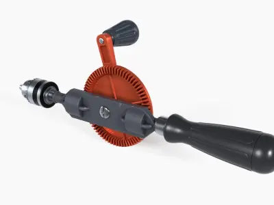 Drill Machine hardware tool Hand Drill Low-poly 3D model