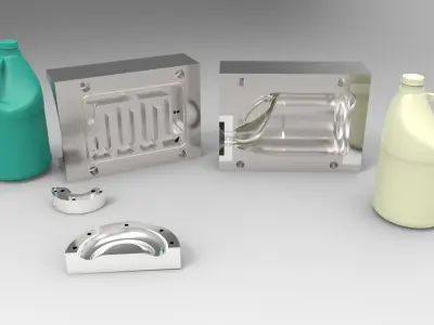 Gallon 4 Liter Blow Mold 3D model
