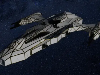 Sci-fi Space ship 3D model buy