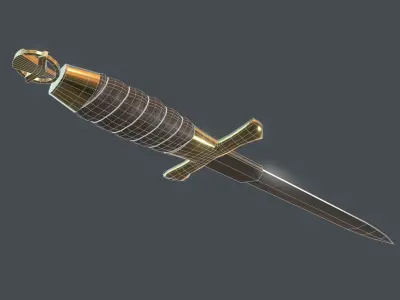 Dagger Sea Navy Low-poly 3D model