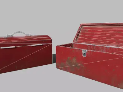 Realistic Animated Toolbox Low-poly 3D model