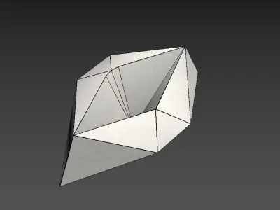 Origami - Paper boat 3D model