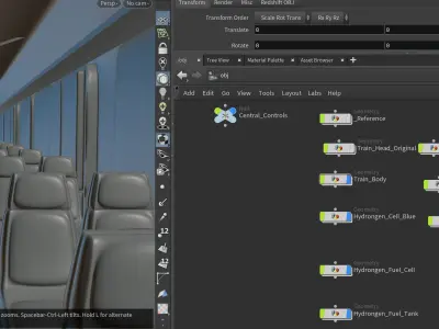 Electric Train 3D model