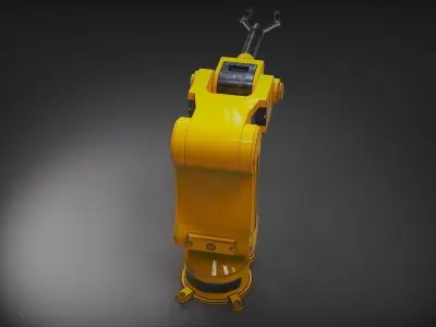Robotic arm industrial factory gear  3D model