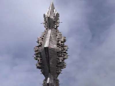 RA City Floating tower 2  3D model