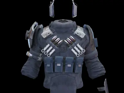 military model  Low-poly 3D model