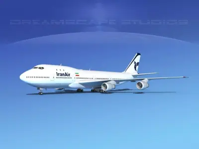 Boeing 747-100 Iran Air 3D model