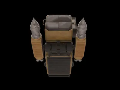 Space miner Low-poly 3D model