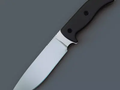 Survival Knife Low-poly 3D model purchase