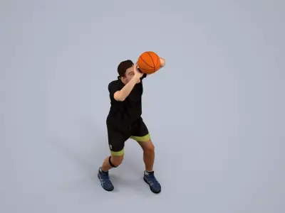 00510Gael009 - Adult Caucasian man standing in athletic wear 3D model