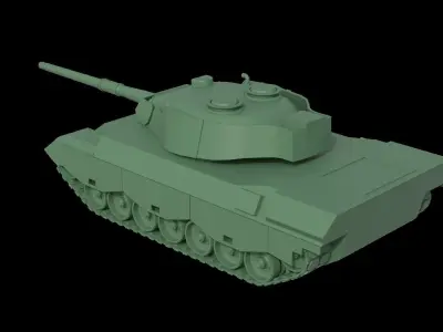 Leopard1A5 MBT but its Low poly  3D model