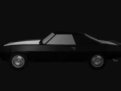 LOWPOLY CHEVROLET CAMARO SS 69 - RIGGED Low-poly 3D model