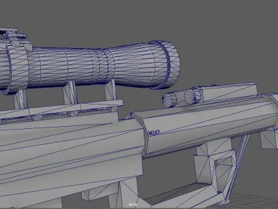 M247 Sniper Rifle 3D Model  High Detail Military Weapon 3D model