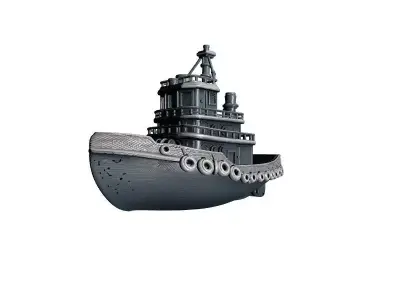 Classic Wooden Boat 3D Model 3D print model