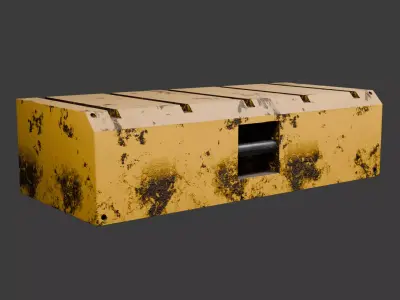 Sci-Fi Military Crate - PBR Game Ready Low-poly 3D model