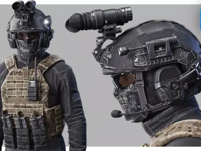 Soldier Character - Tactical Spec-Ops 02 Low-poly 3D model