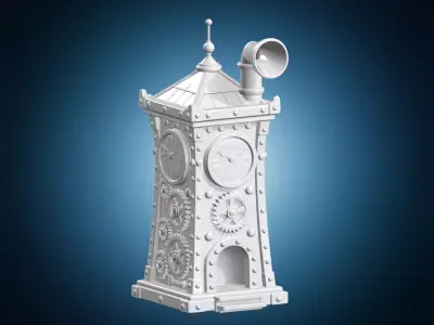 Steampunk Dice Tower 3D Print Model 3D print model