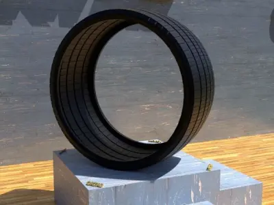 ORTAS TIRE NO 23 GAME READY Low-poly 3D model