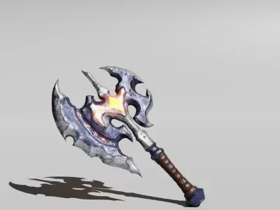Axe-Melee Weapon Low-poly 3D model Low-poly 3D model