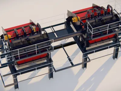 Dewatering Screen 3D Model 3D model