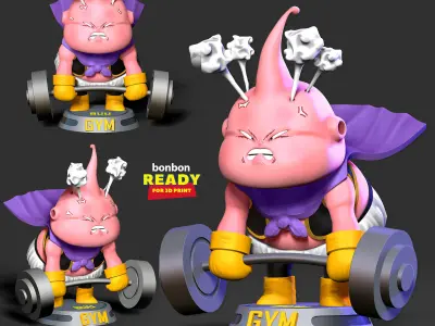 Buu with gym 3D print model