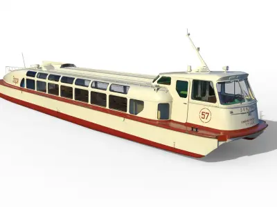 River bus project 946 Zarya 3D model