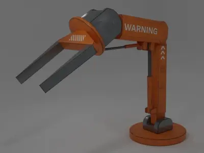 Robotic Arm Stylized Low-poly 3D model