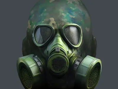 Helmet 3d model military combat Military Low-poly Low-poly 3D model 17