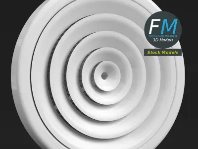 Round air vent 3D model