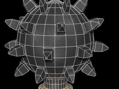 Medieval mace - Low-poly 3D model