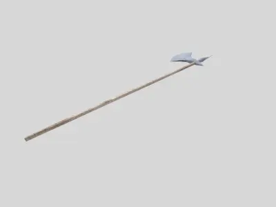 low poly pole axe Low-poly 3D model