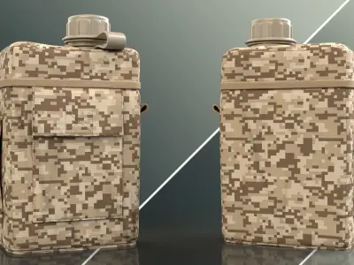 Military-Tactical Cover Bag Bottle Pouch 01 Free 3D model