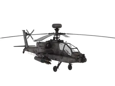 Chopper Gunner Rigged Military Helicopter  3D model