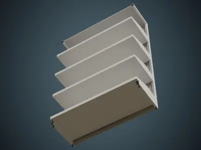 Medical Shelf 1A Low-poly 3D model
