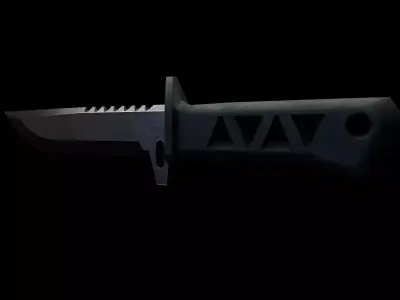 Low Poly Tactical Knife Game Ready Low-poly 3D model