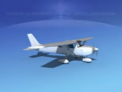 Cessna 152 Commuter Bare Metal 3D model