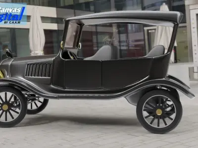 CLASSIC CAR FOR ANIMATION 3D model