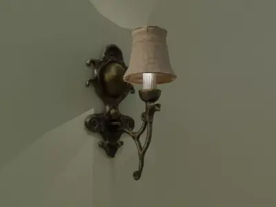Wall Lamp Low-poly 3D model