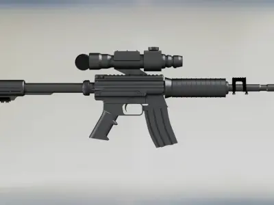 Concept Rifle Free 3D model purchase