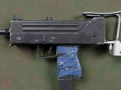 Mac 10 Low-poly 3D model purchase