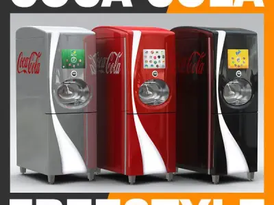 Coca Cola Freestyle Jet Fountain of the Future Vending Machine 3D model