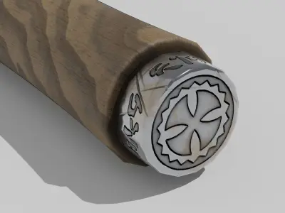 OB 00 30 vampire hunter stake Low-poly 3D model