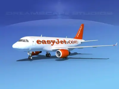 Airbus A319 Easyjet 3D model