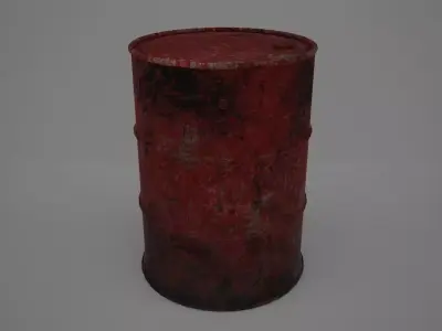 Old Metal Barrel 3D model